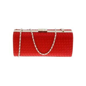 Scheilan Red Fabric Clutch Shoulder Bag
